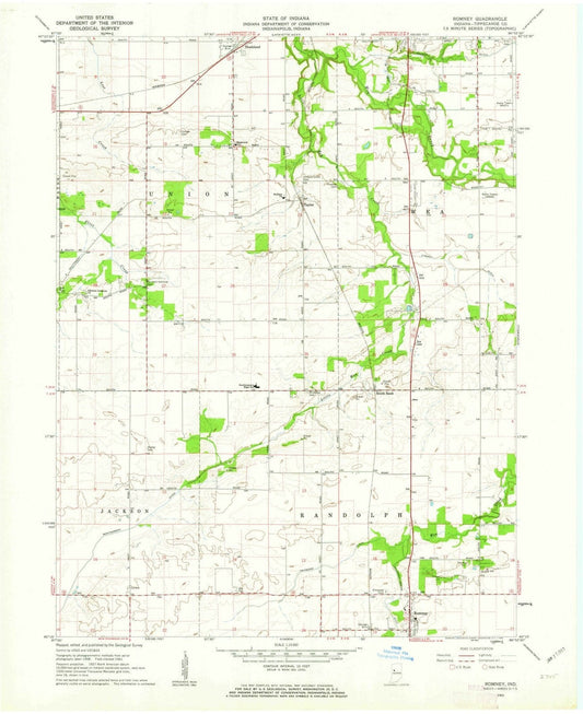 1961 Romney, in - Indiana - USGS Topographic Map