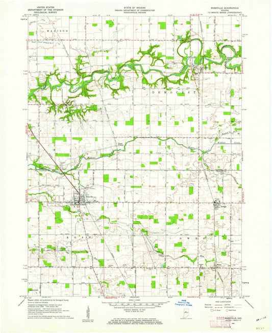 1961 Rossville, in - Indiana - USGS Topographic Map