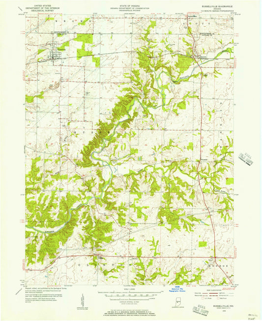 1955 Russellville, in - Indiana - USGS Topographic Map