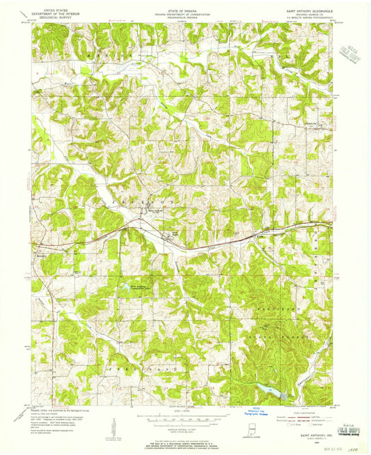 1955 Saint Anthony, in - Indiana - USGS Topographic Map