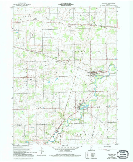 1958 Saint Joe, in - Indiana - USGS Topographic Map