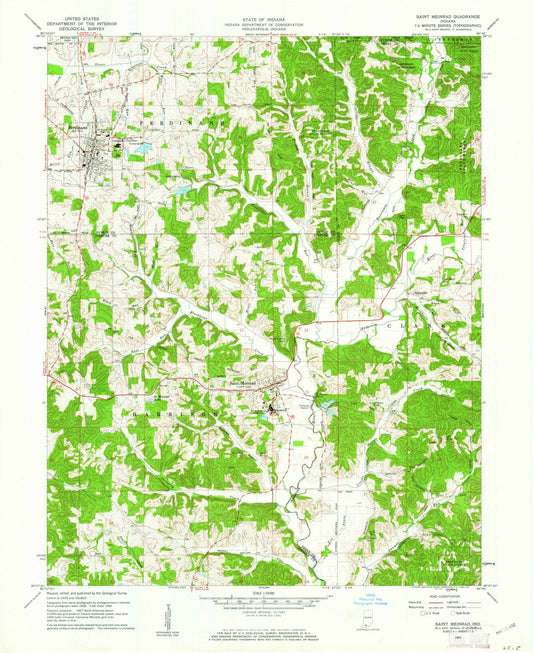 1960 Saint Meinrad, in - Indiana - USGS Topographic Map