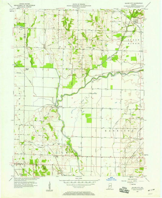 1957 Saline City, in - Indiana - USGS Topographic Map