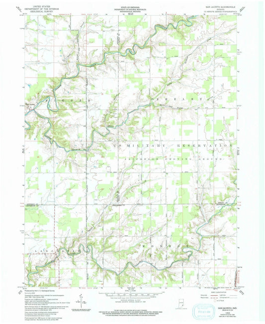 1959 San Jacinto, in - Indiana - USGS Topographic Map