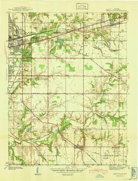 1941 Seelyville, in - Indiana - USGS Topographic Map