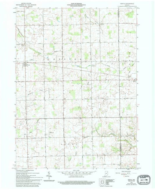 1961 Servia, in - Indiana - USGS Topographic Map