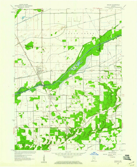 1959 Shelby, in - Indiana - USGS Topographic Map