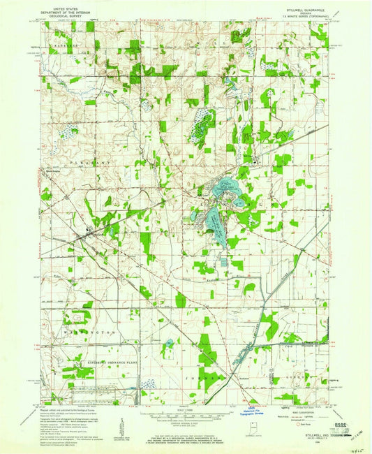 1958 Stillwell, in - Indiana - USGS Topographic Map