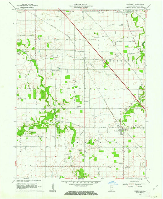 1961 Stockwell, in - Indiana - USGS Topographic Map
