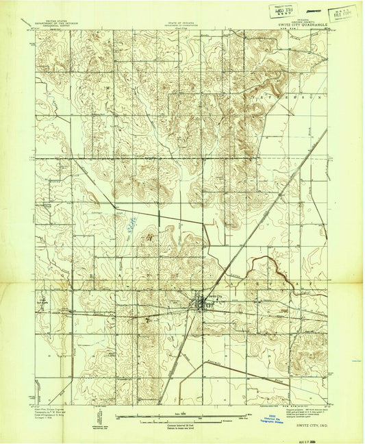 1938 Switz City, in - Indiana - USGS Topographic Map