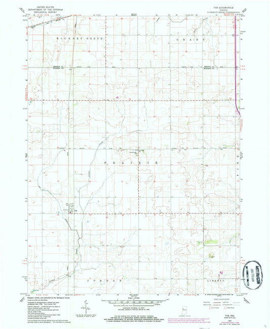 1961 Tab, in - Indiana - USGS Topographic Map