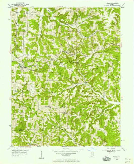 1956 Taswell, in - Indiana - USGS Topographic Map