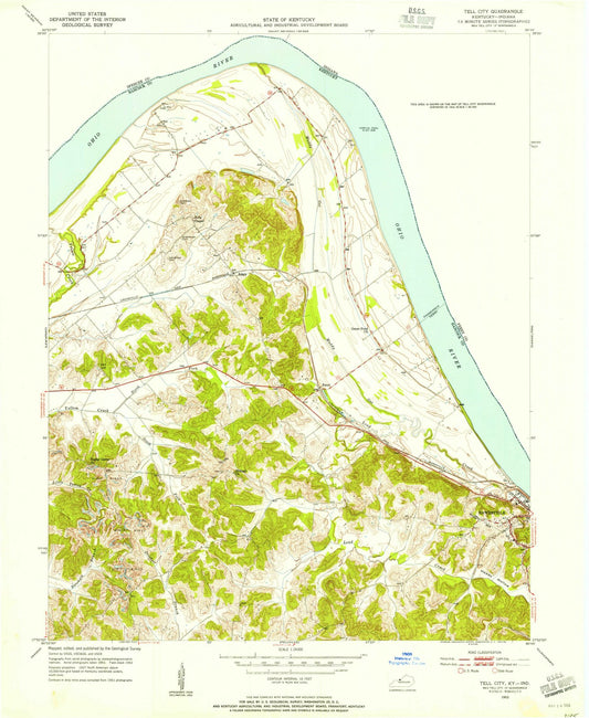 1953 Tell City, in - Indiana - USGS Topographic Map
