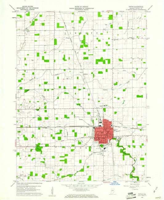 1960 Tipton, in - Indiana - USGS Topographic Map