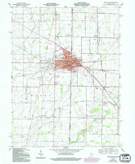 1960 Union City, in - Indiana - USGS Topographic Map