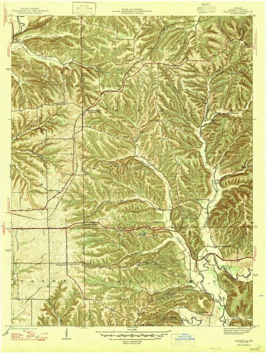 1947 Unionville, in - Indiana - USGS Topographic Map