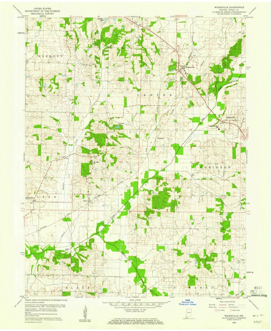 1959 Wadesville, in - Indiana - USGS Topographic Map