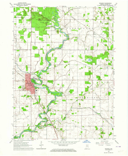 1962 Winamac, in - Indiana - USGS Topographic Map