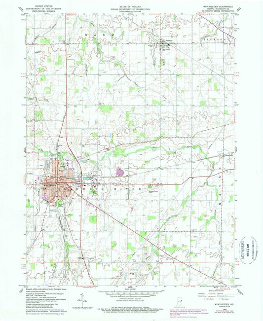 1960 Winchester, in - Indiana - USGS Topographic Map