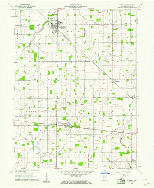 1960 Wind Fall, in - Indiana - USGS Topographic Map