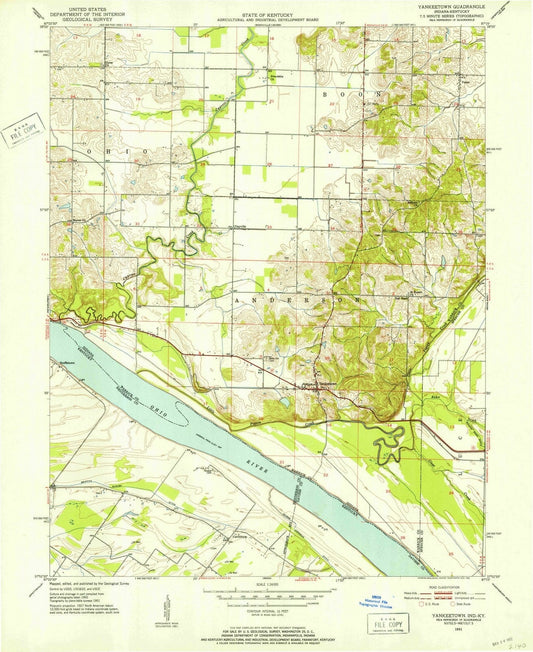 1951 Yankeetown, in - Indiana - USGS Topographic Map