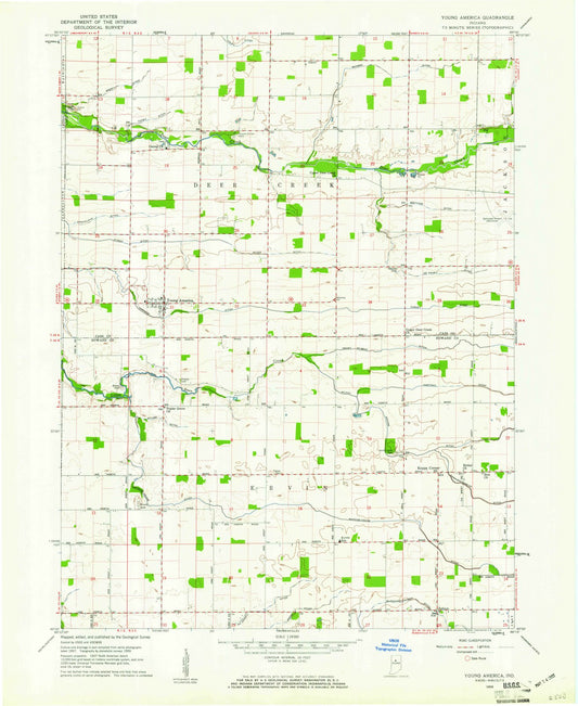 1959 Young America, in - Indiana - USGS Topographic Map
