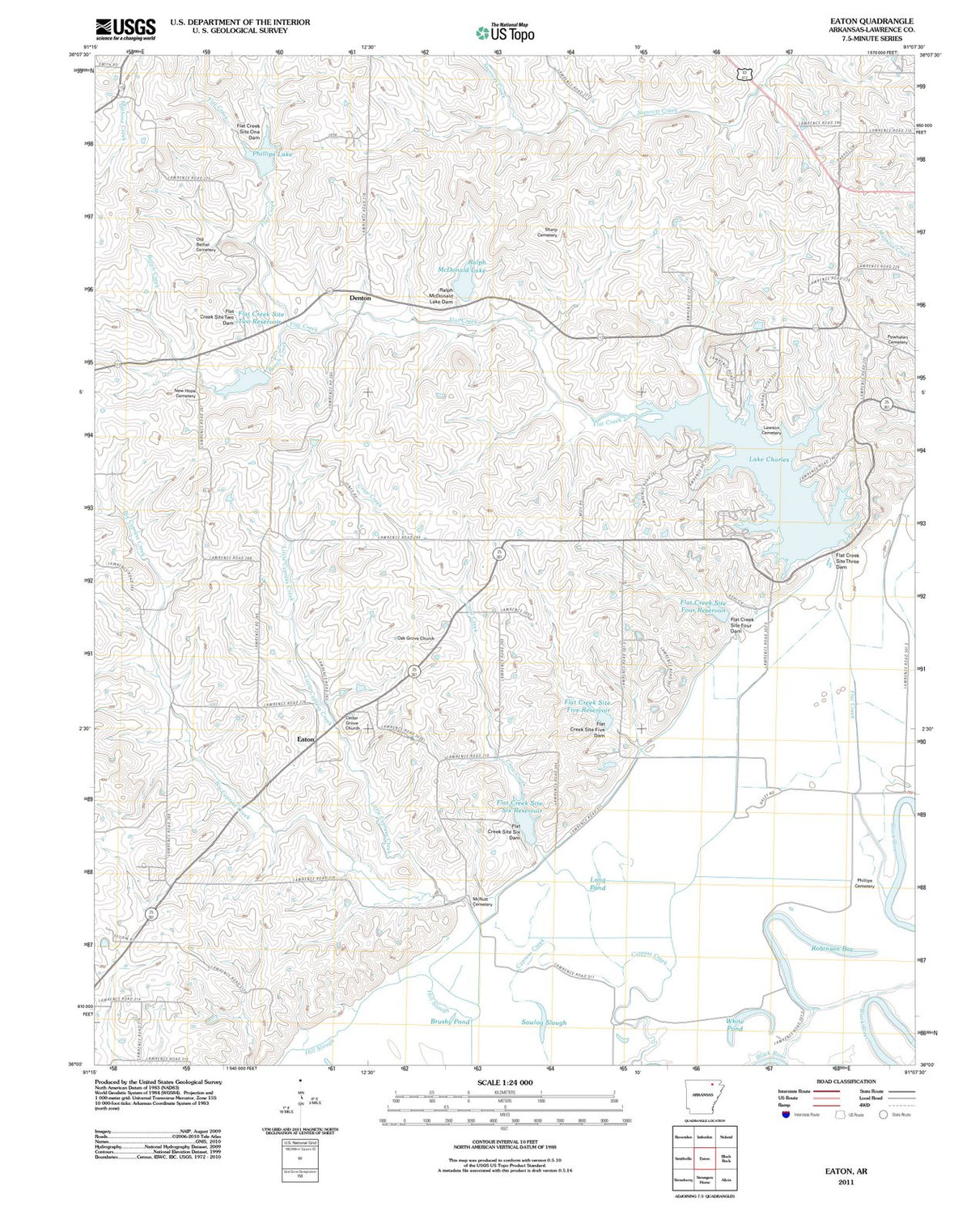 2011 Eaton, AR - Arkansas - USGS Topographic Map