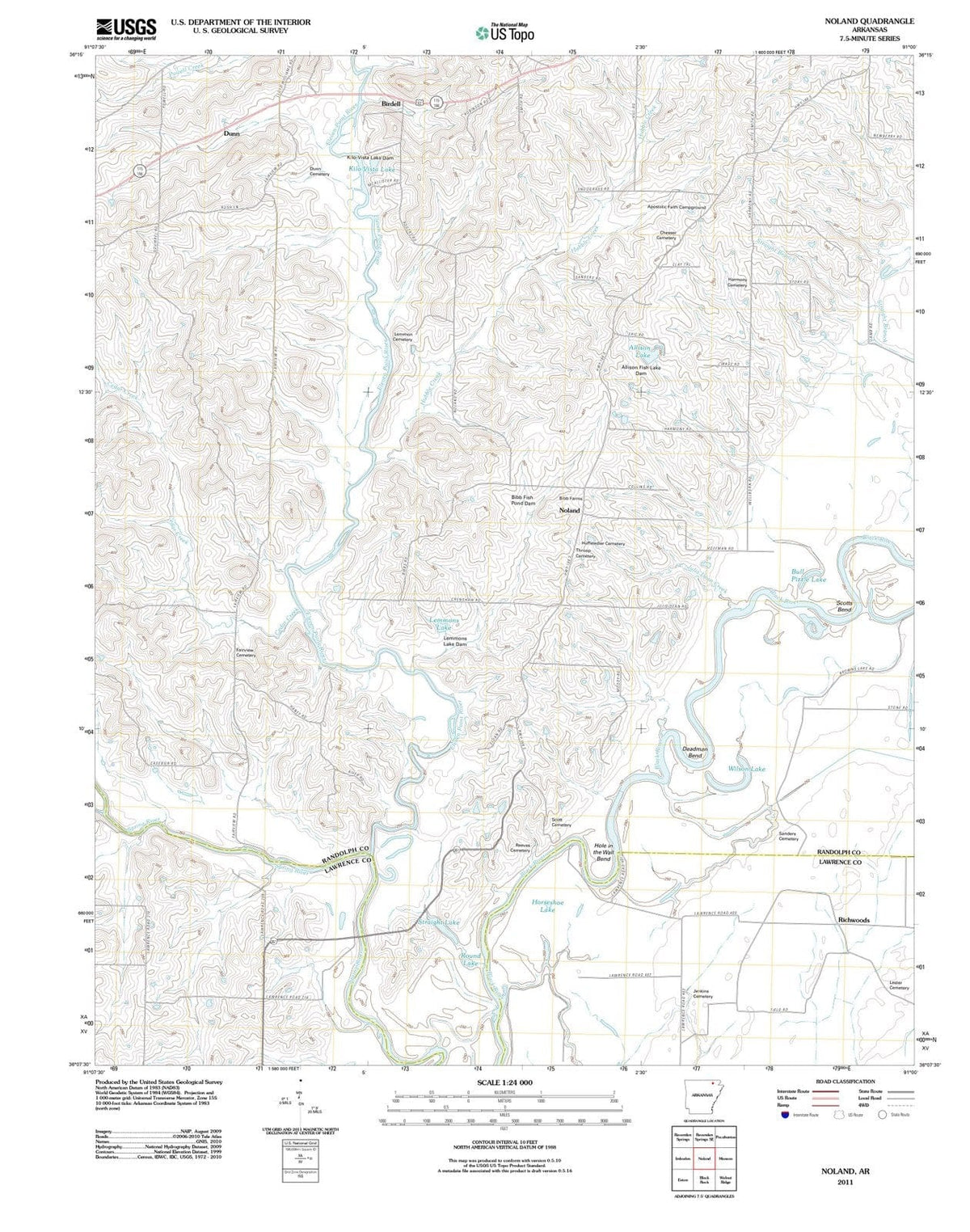 2011 Noland, AR - Arkansas - USGS Topographic Map