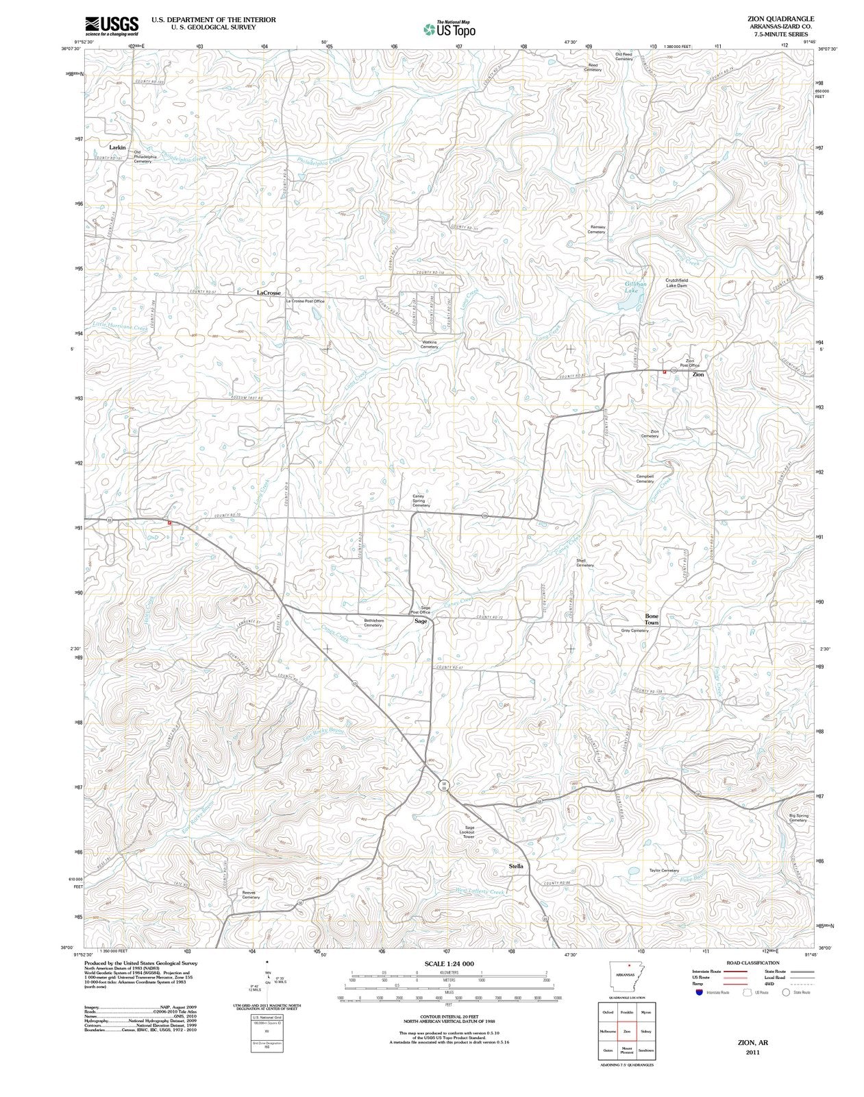 2011 Zion, AR - Arkansas - USGS Topographic Map