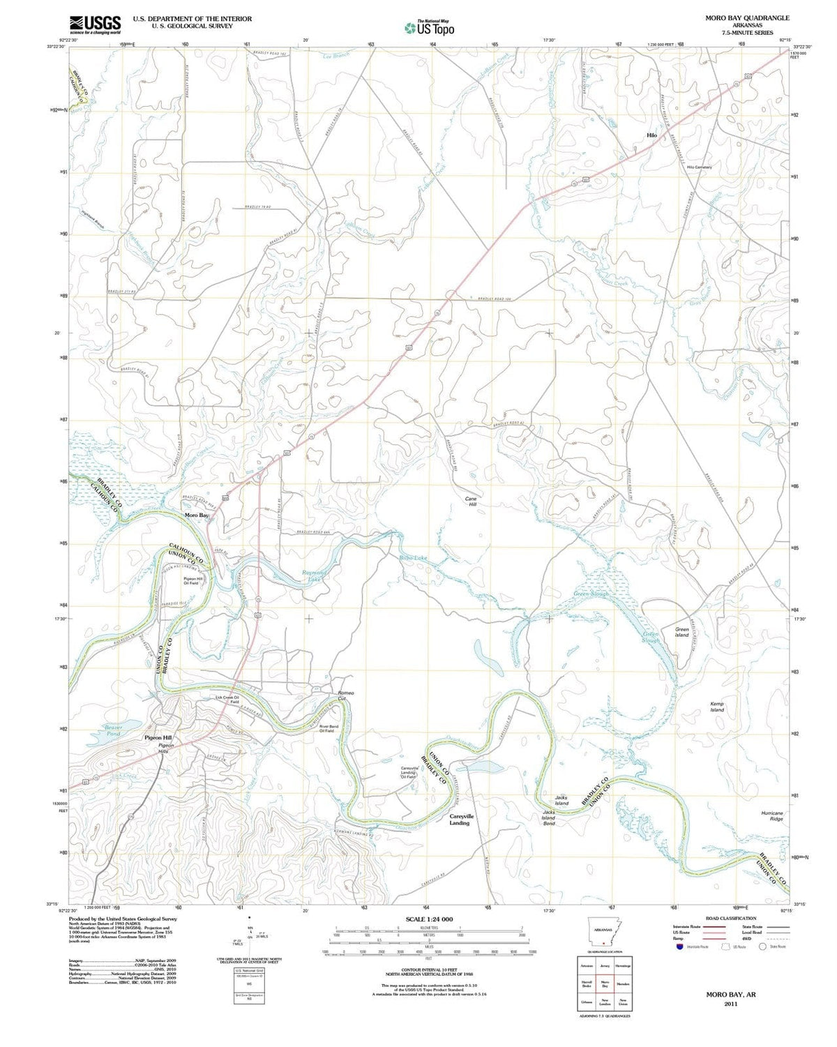 2011 Moro Bay, AR - Arkansas - USGS Topographic Map