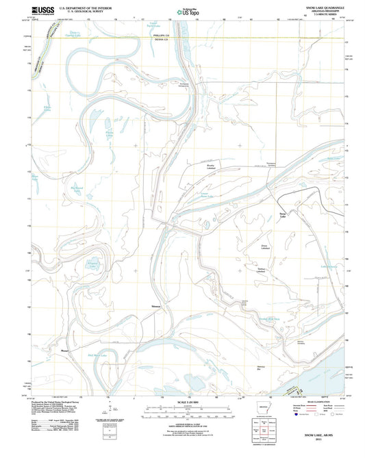 2011 Snow Lake, AR - Arkansas - USGS Topographic Map