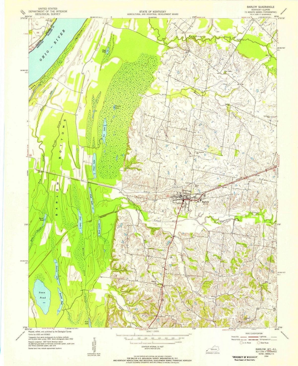 1954 Barlow, KY - Kentucky - USGS Topographic Map