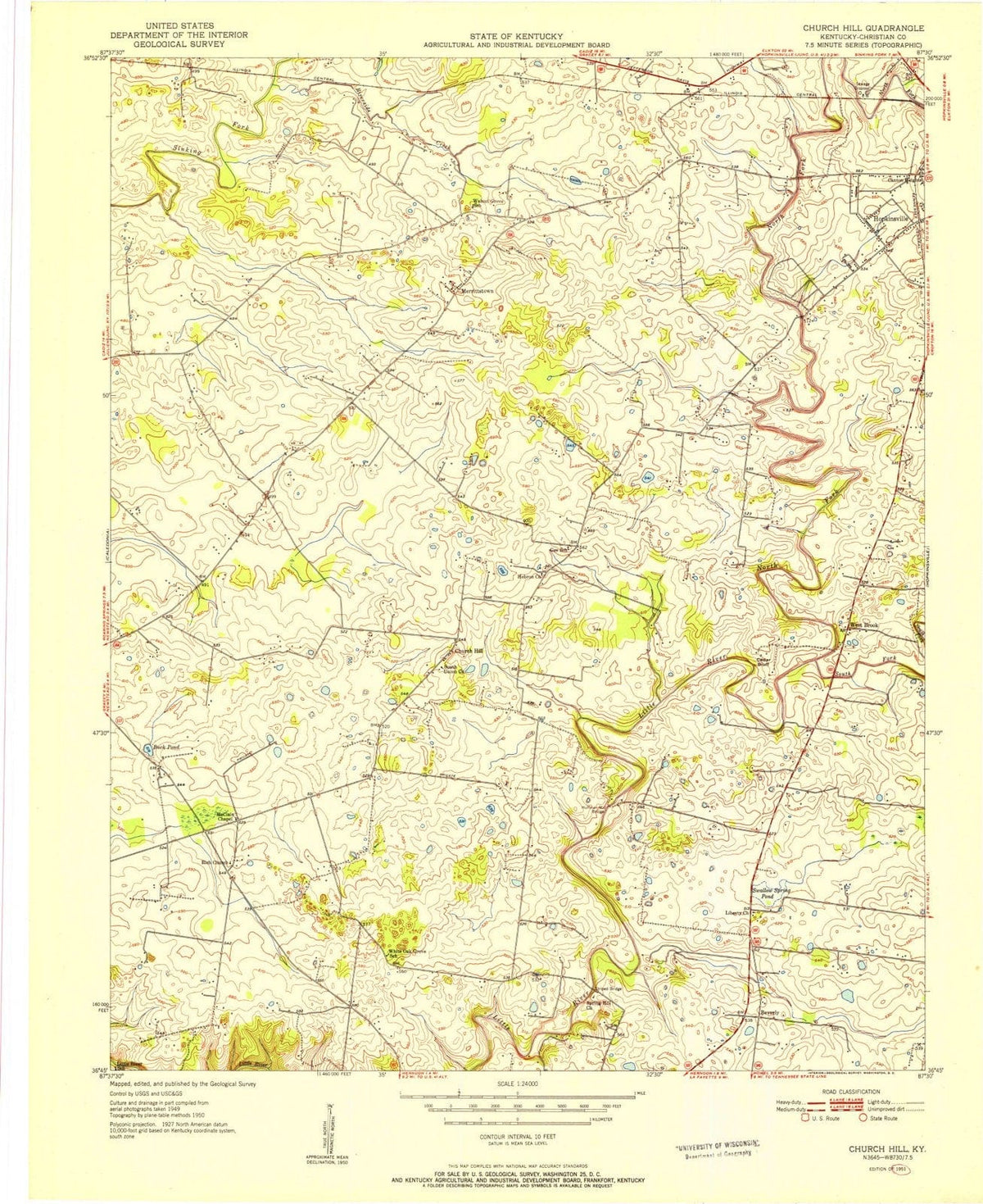 1951 Church Hill, KY - Kentucky - USGS Topographic Map