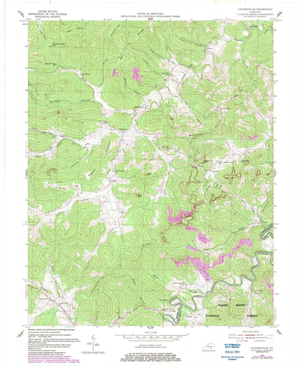 1954 Coopersville, KY - Kentucky - USGS Topographic Map