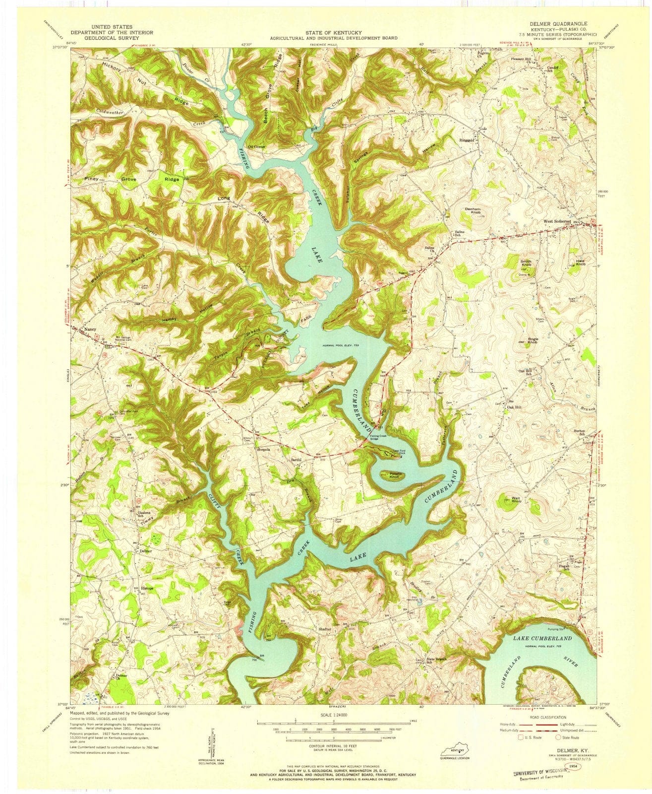1954 Delmer, KY - Kentucky - USGS Topographic Map