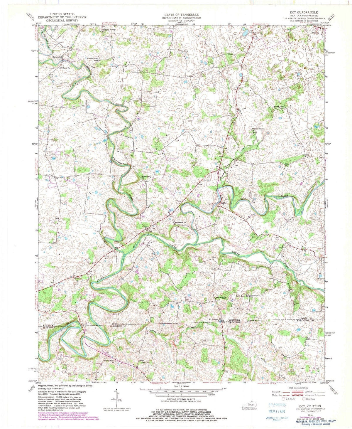 1951 Dot, KY - Kentucky - USGS Topographic Map