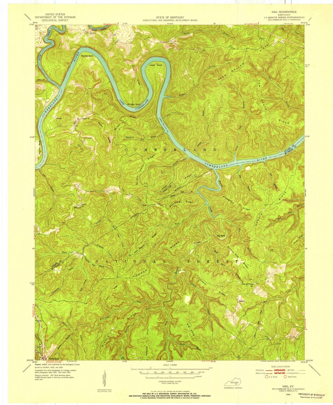 1952 Hail, KY - Kentucky - USGS Topographic Map