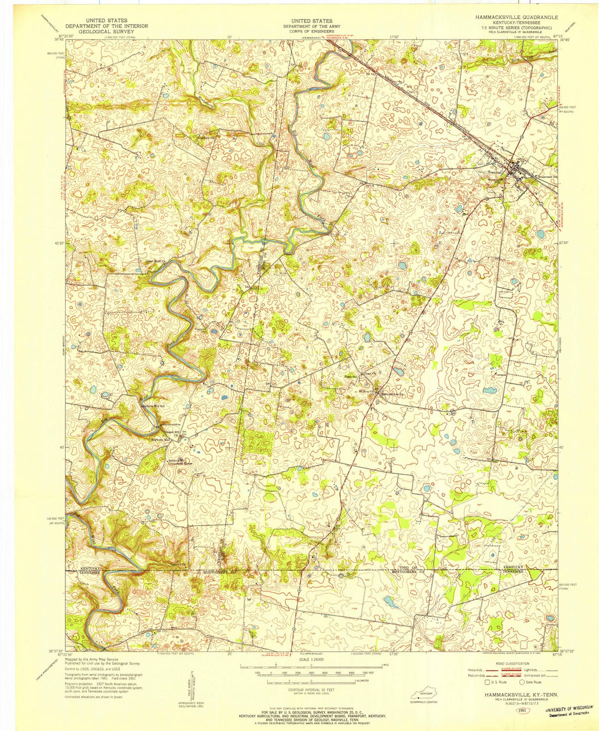 1951 Hammacksville, KY - Kentucky - USGS Topographic Map