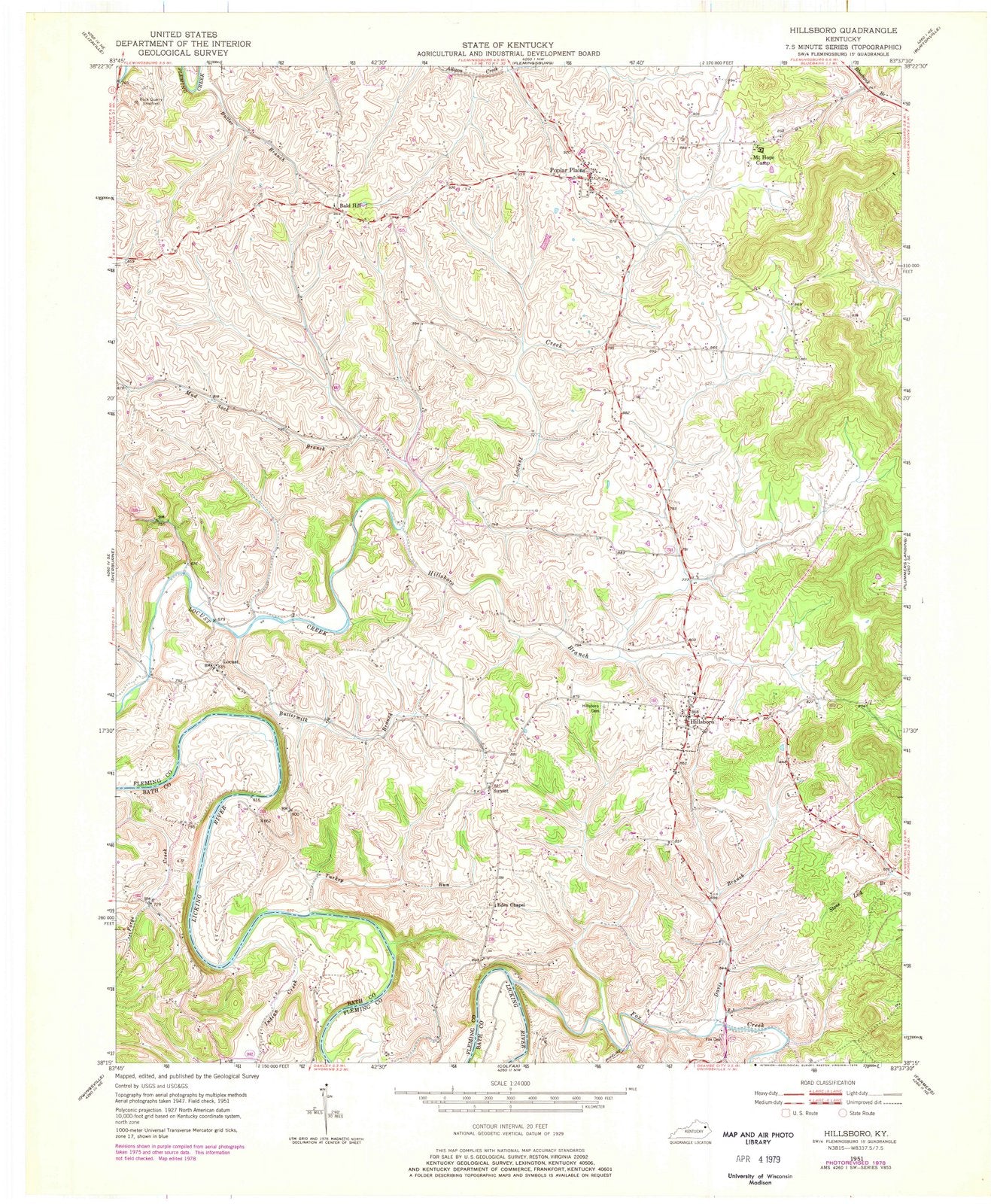 1951 Hillsboro, KY - Kentucky - USGS Topographic Map