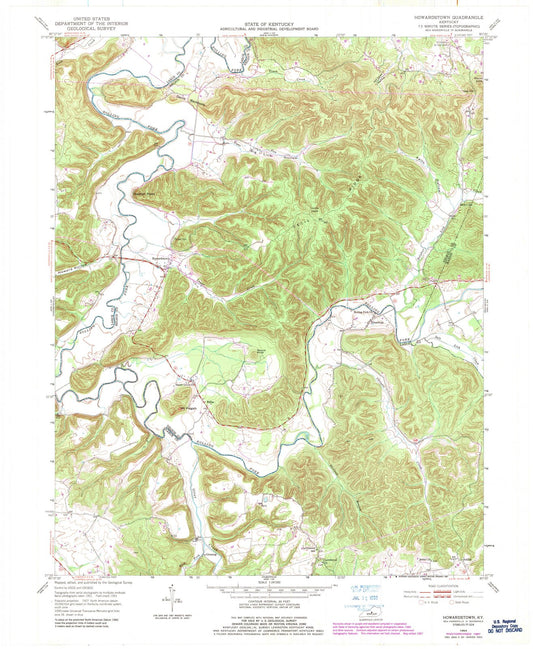 1953 Howardstown, KY - Kentucky - USGS Topographic Map