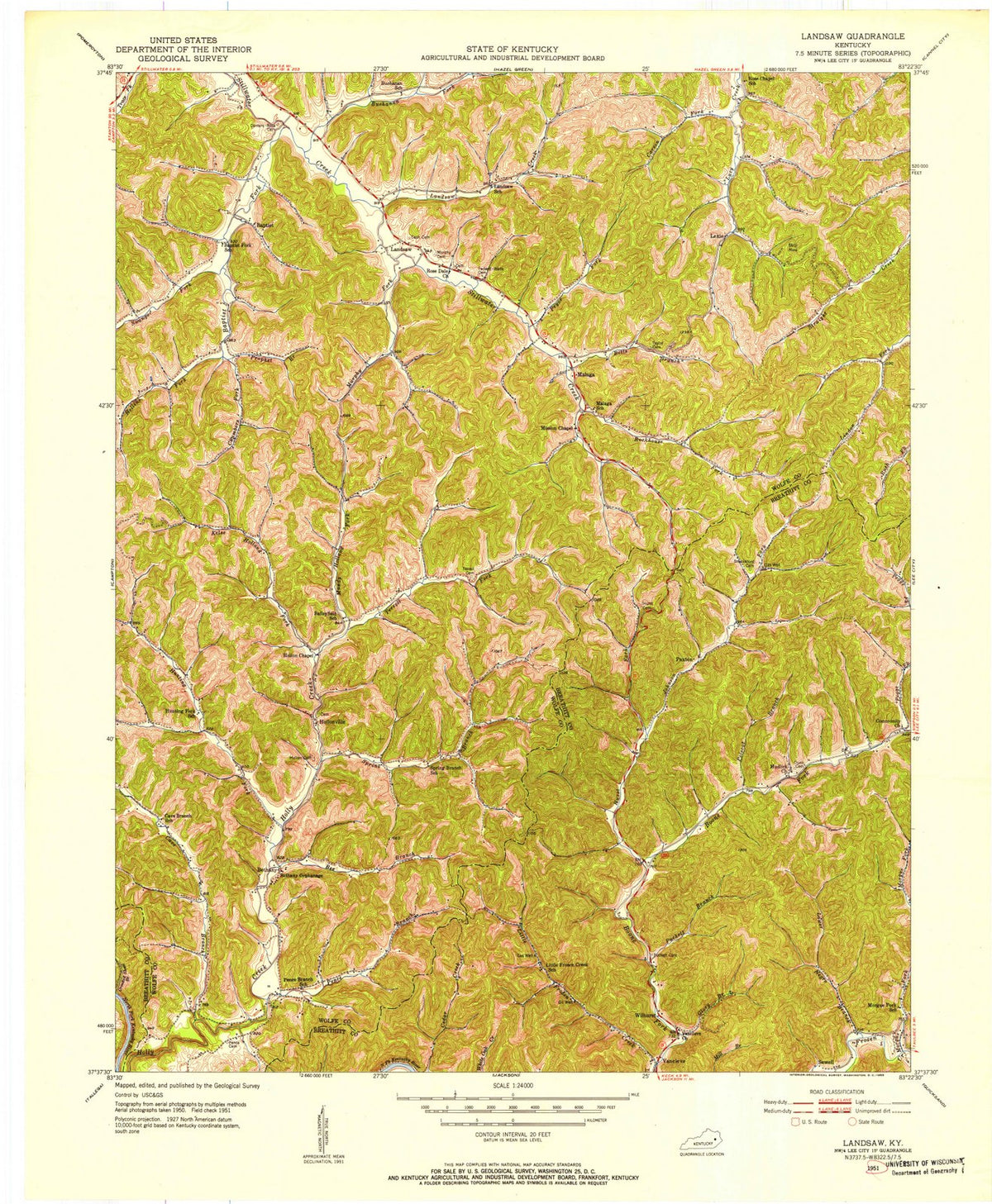 1951 Landsaw, KY - Kentucky - USGS Topographic Map