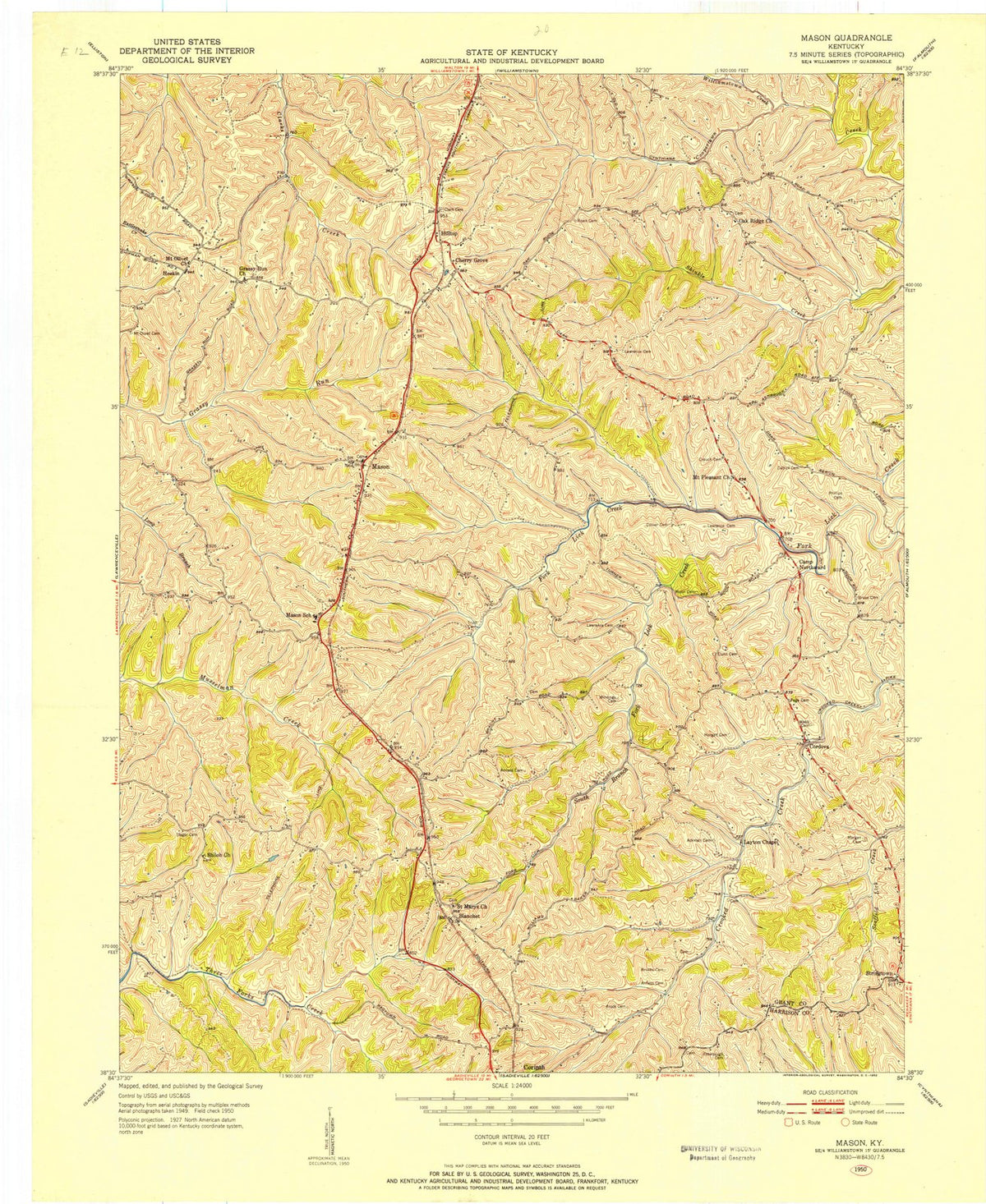 1950 Mason, KY - Kentucky - USGS Topographic Map