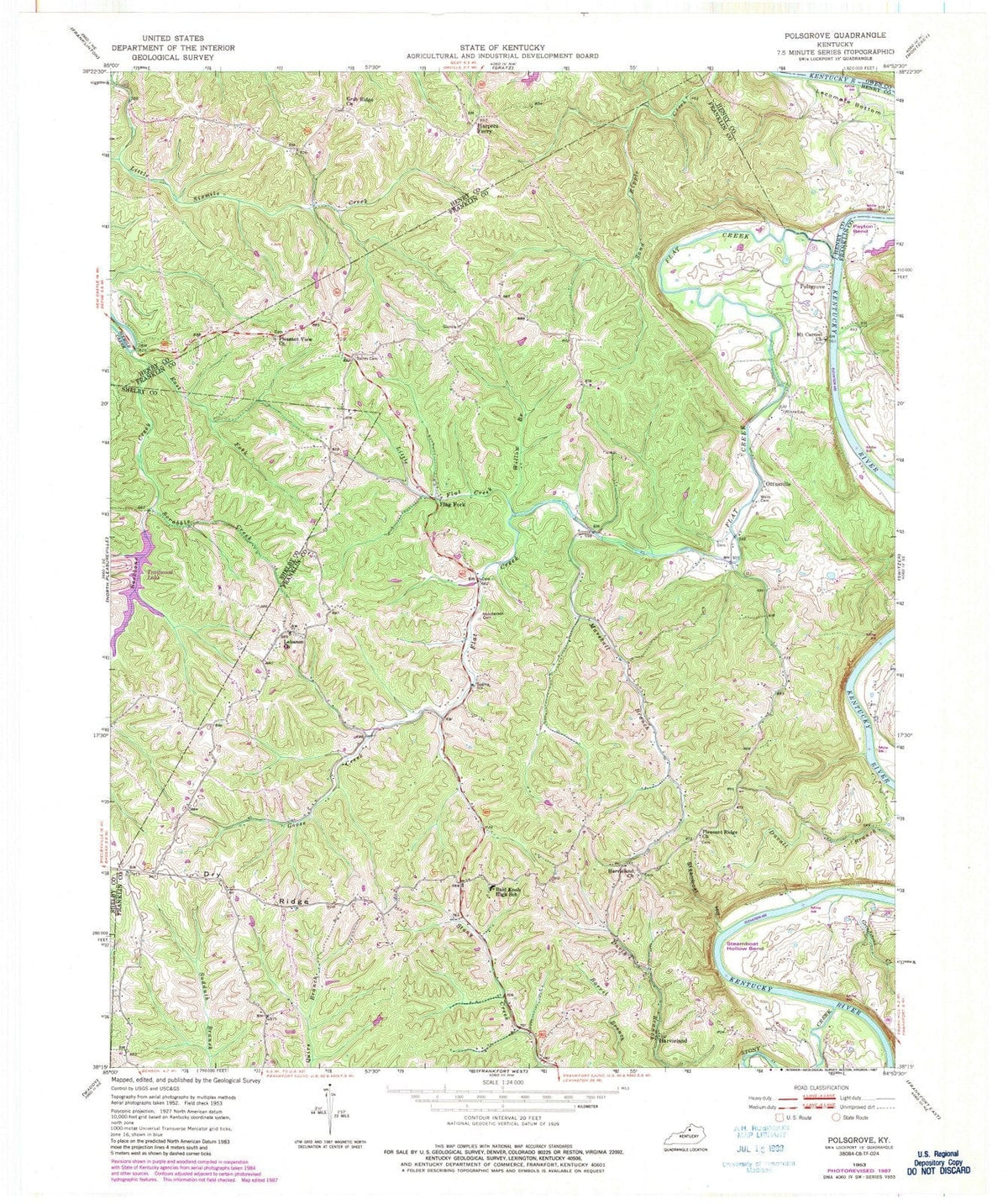 1953 Polsgrove, KY - Kentucky - USGS Topographic Map