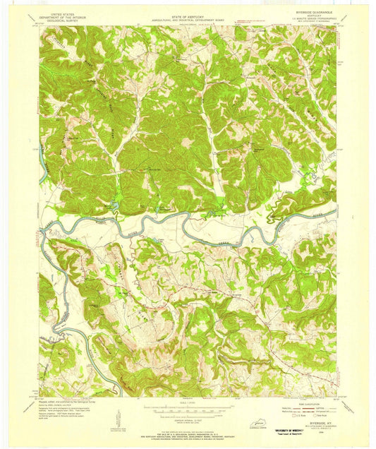 1954 Riverside, KY - Kentucky - USGS Topographic Map