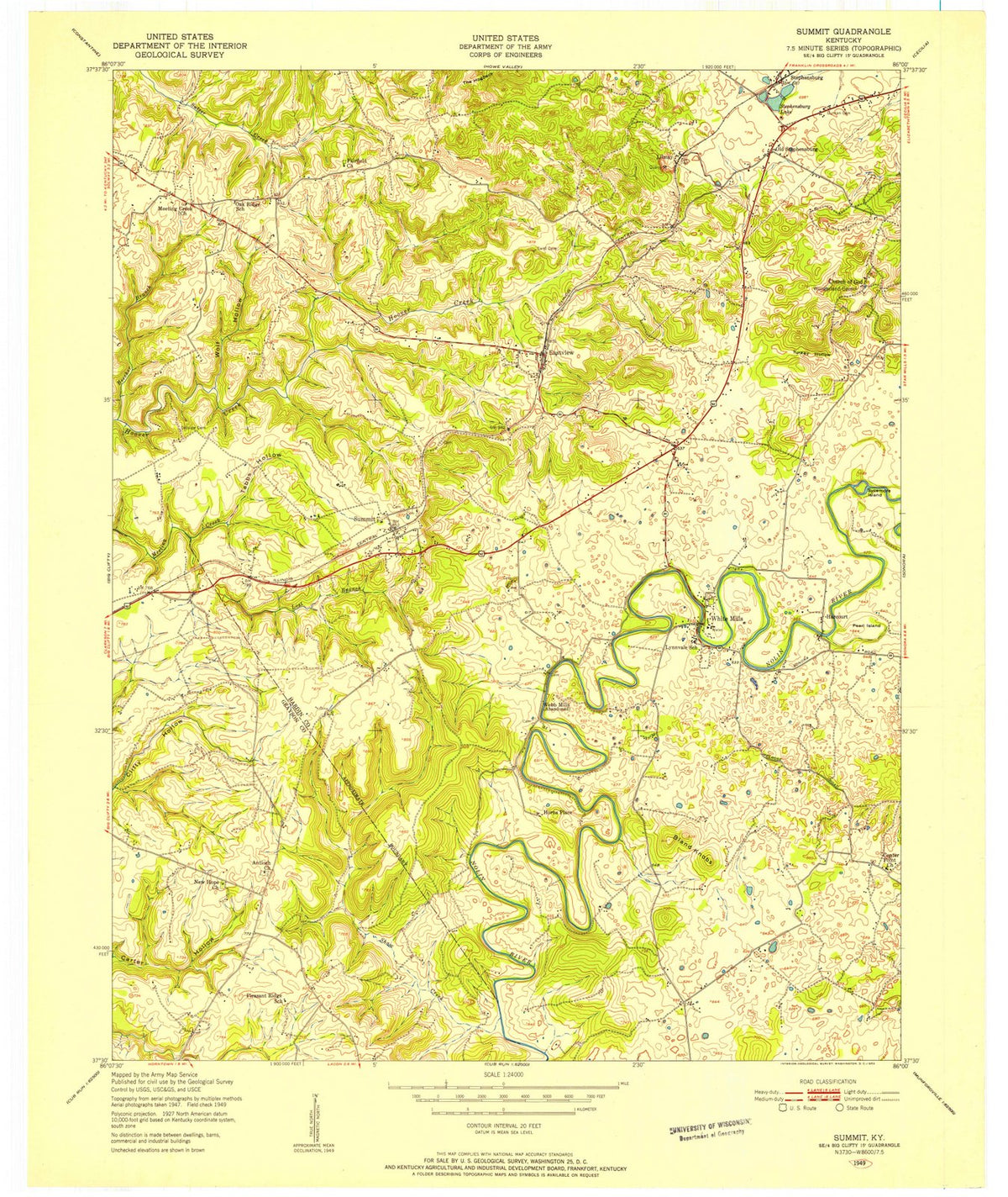 1949 Summit, KY - Kentucky - USGS Topographic Map
