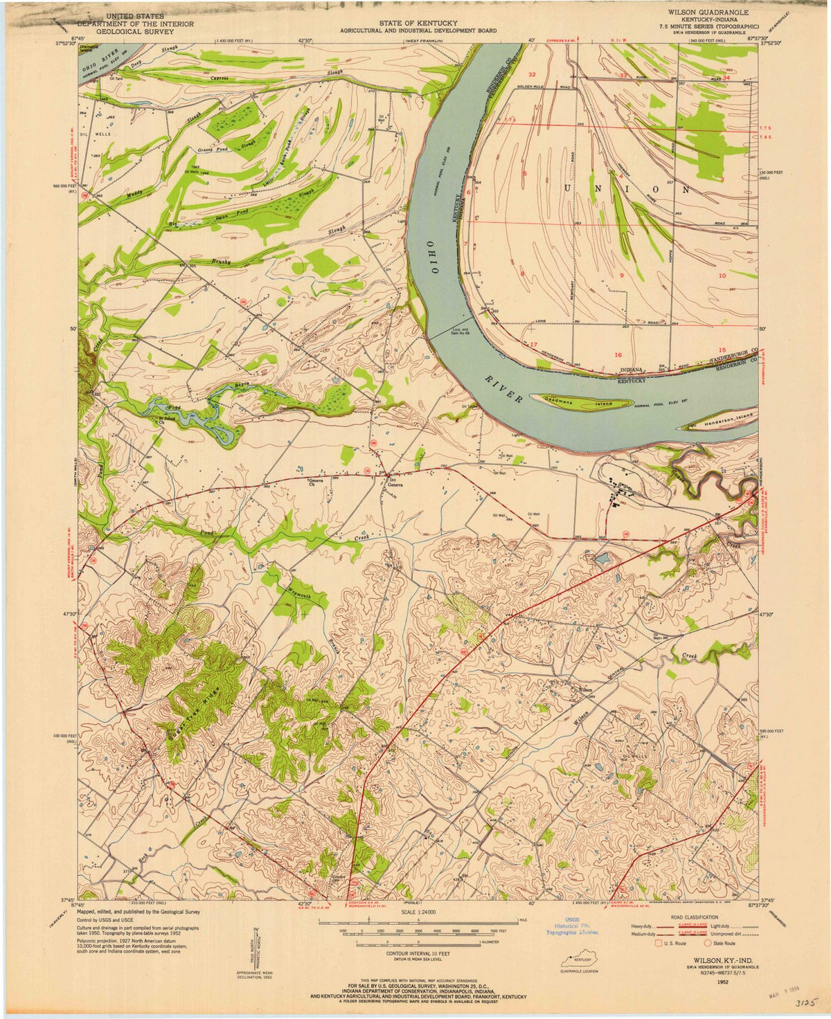 1952 Wilson, KY - Kentucky - USGS Topographic Map