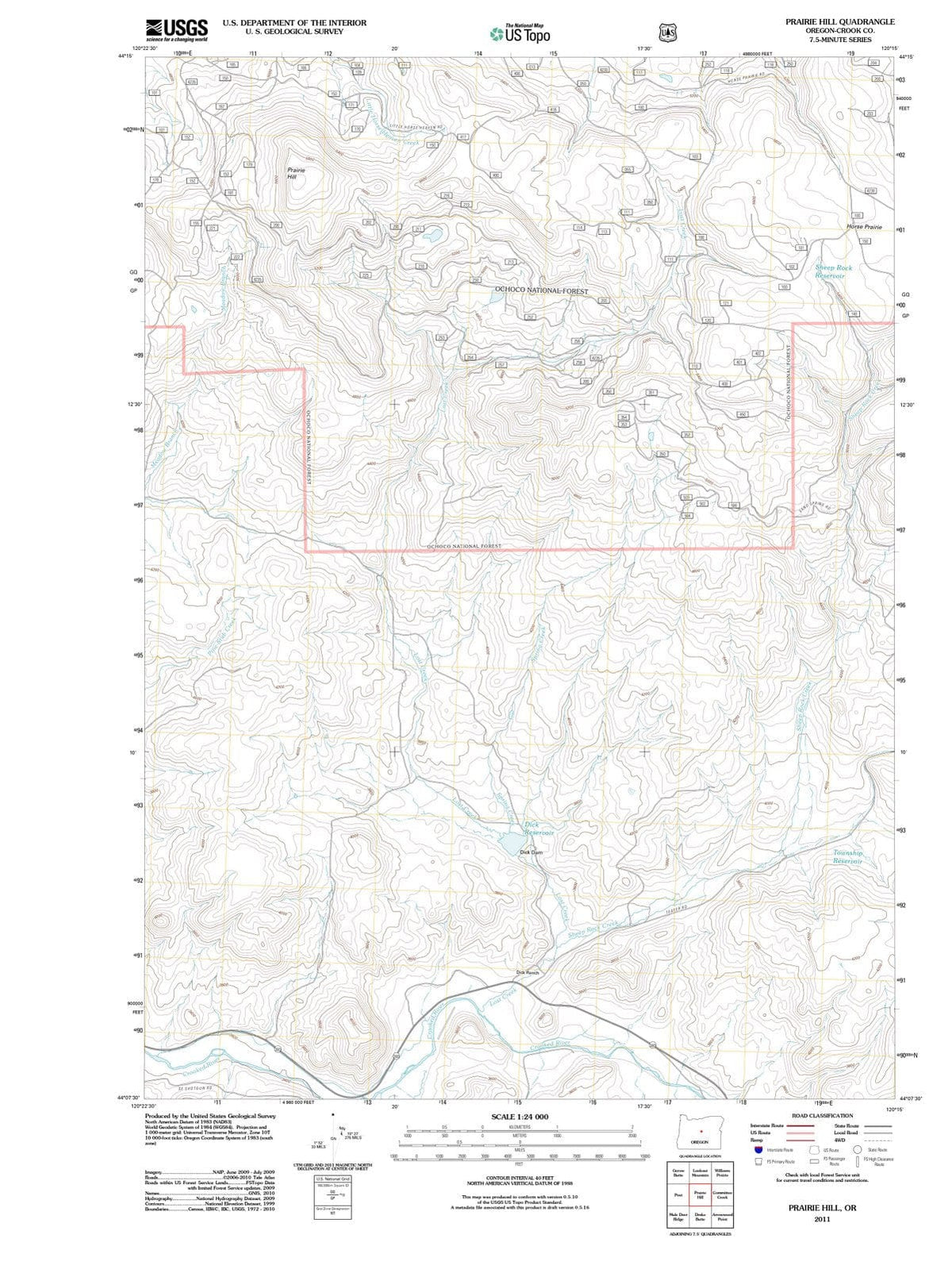 2011 Prairie Hill, OR - Oregon - USGS Topographic Map
