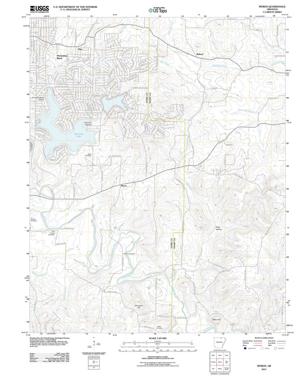 2011 Myron, AR - Arkansas - USGS Topographic Map
