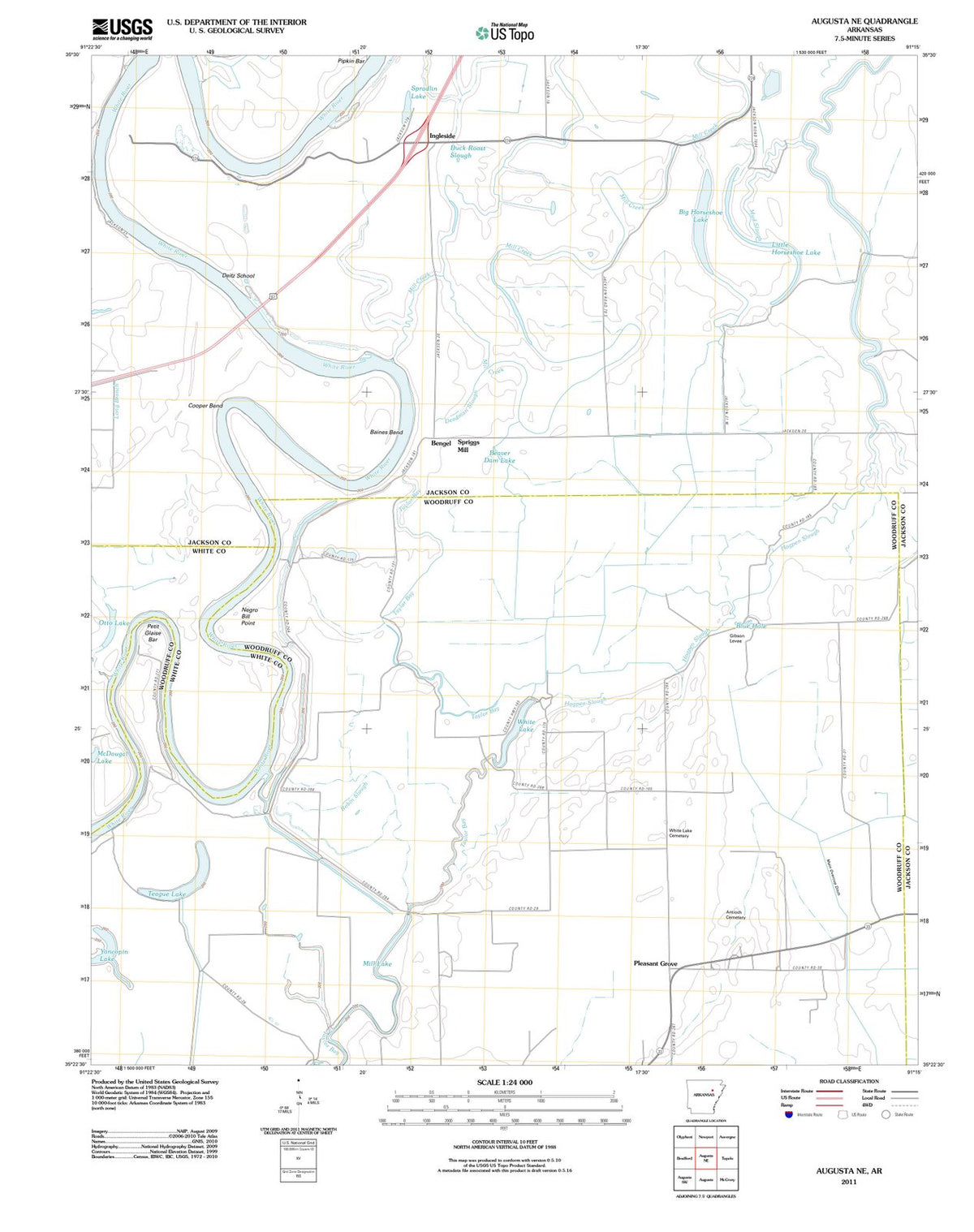 2011 Augusta, AR - Arkansas - USGS Topographic Map