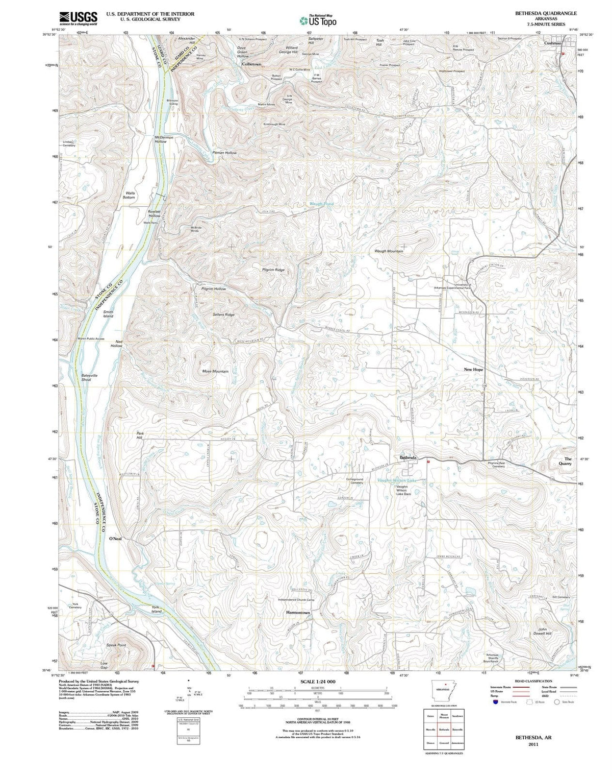 2011 Bethesda, AR - Arkansas - USGS Topographic Map